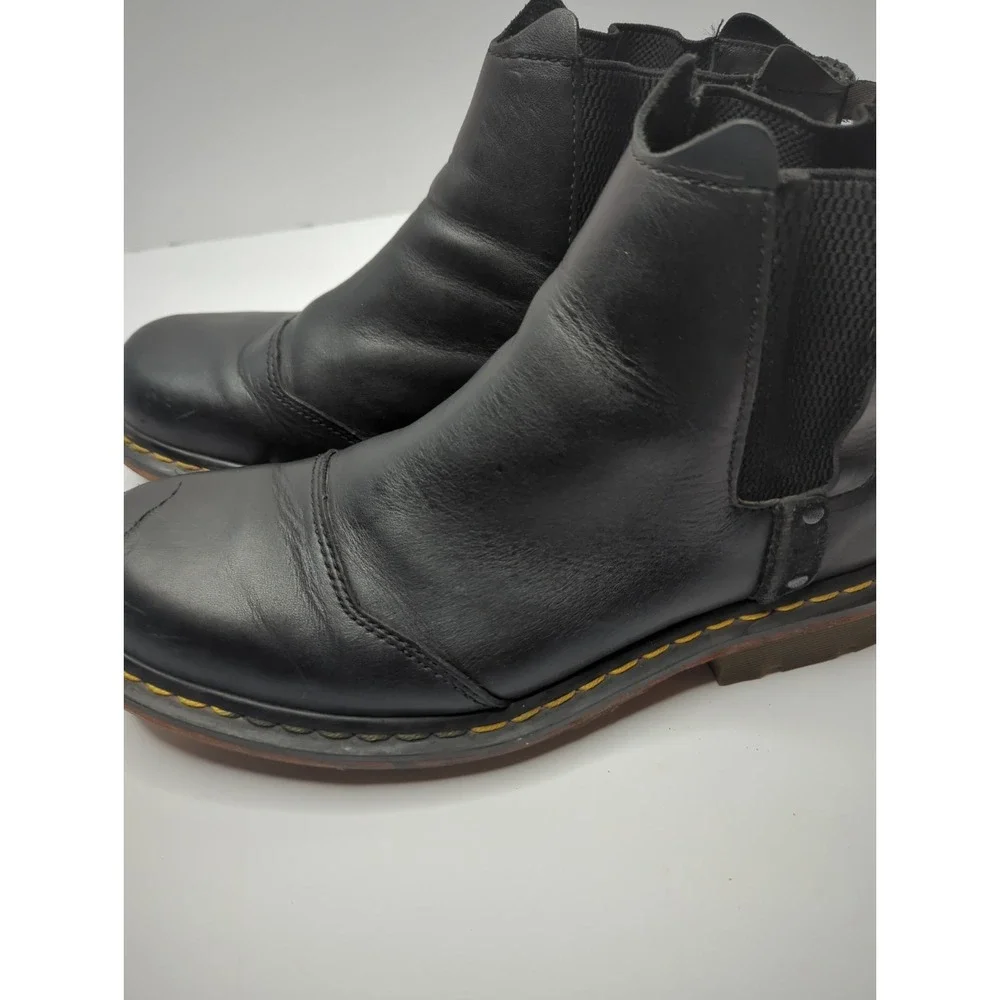 Dr. Martens 8B91 Black Leather Chelsea Boots Mens 11 Vintage Rare Grunge Y2K Lug